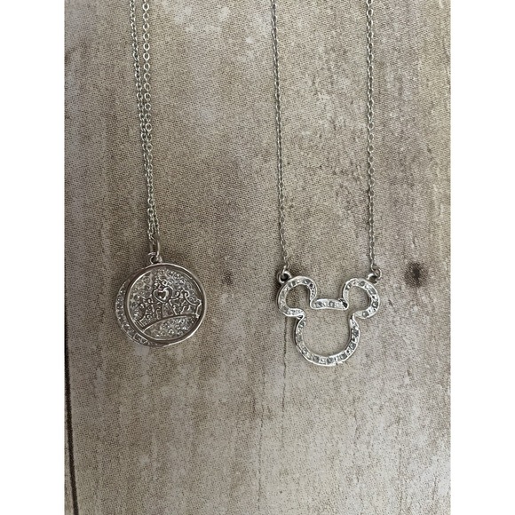 Disney Mickey and Tiara‎ Crown Necklace, New, Lot Of 2 - Picture 5 of 8